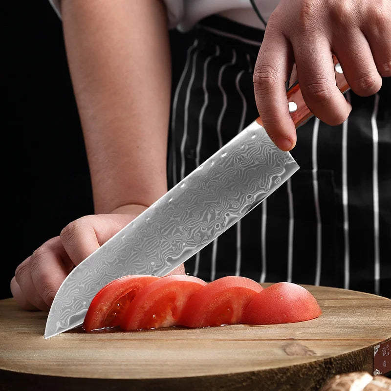 Couteau de Chef Santoku - Collection Hikari no Ha