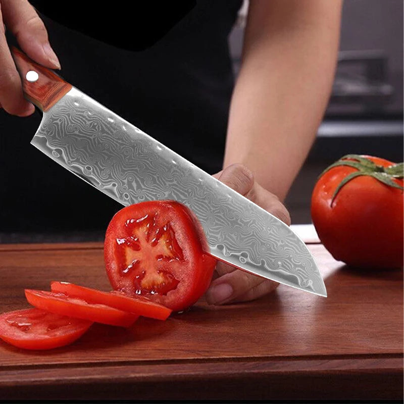 Couteau de Chef Santoku - Collection Hikari no Ha
